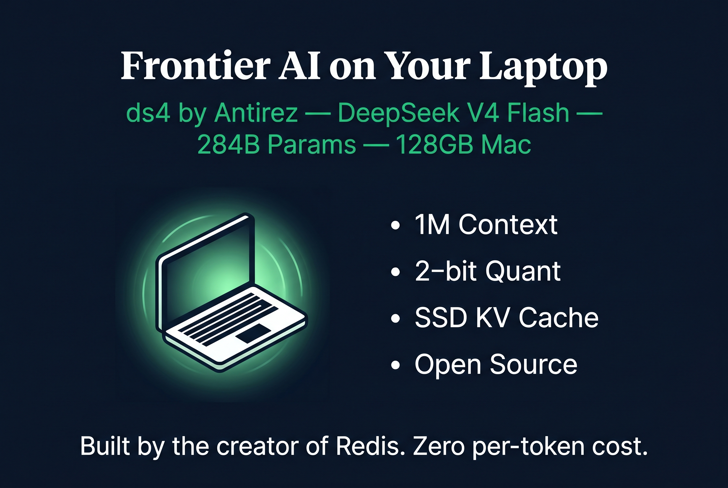 How to Run DeepSeek V4 Flash Locally: ds4 Engine Runs Frontier AI on Your Laptop