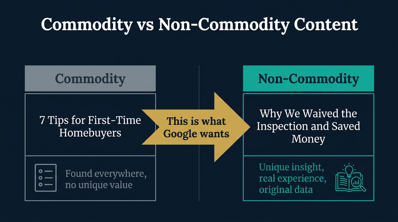 Commodity vs Non-Commodity Content