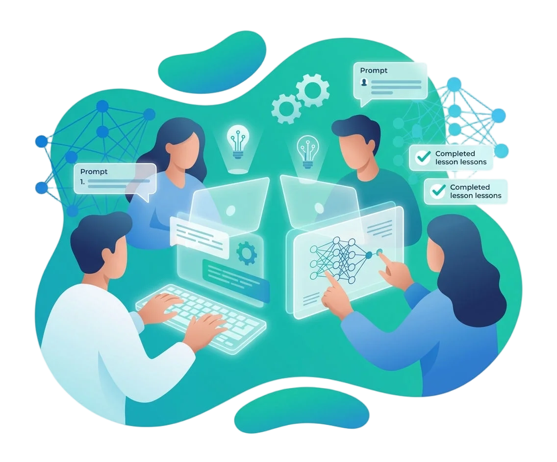 Hands-on AI education with collaborative learning environment